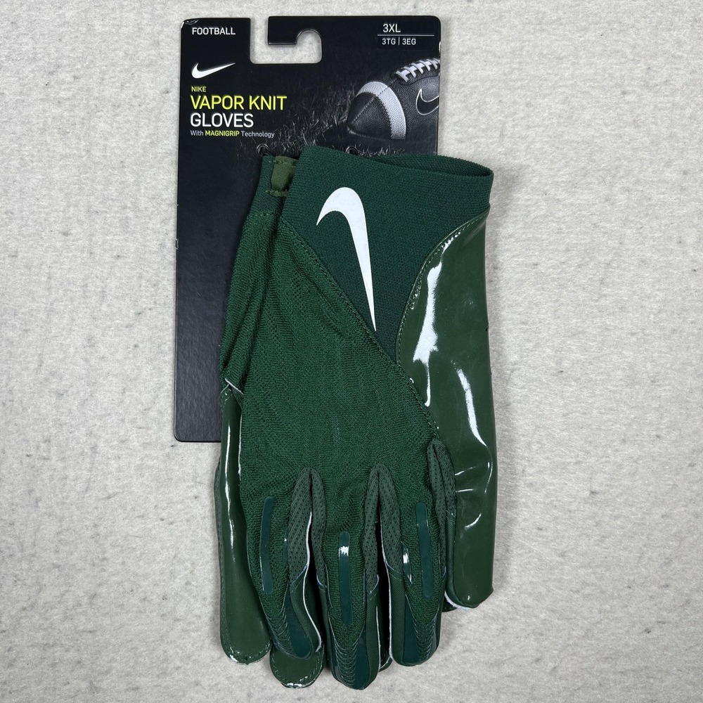 Nike Vapor Knit 4.0 Football Gloves Mens 3XL XXXL Wide Receiver Green DM0056-360
